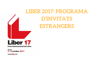 Liber 2017: Programa d'invitats estrangers